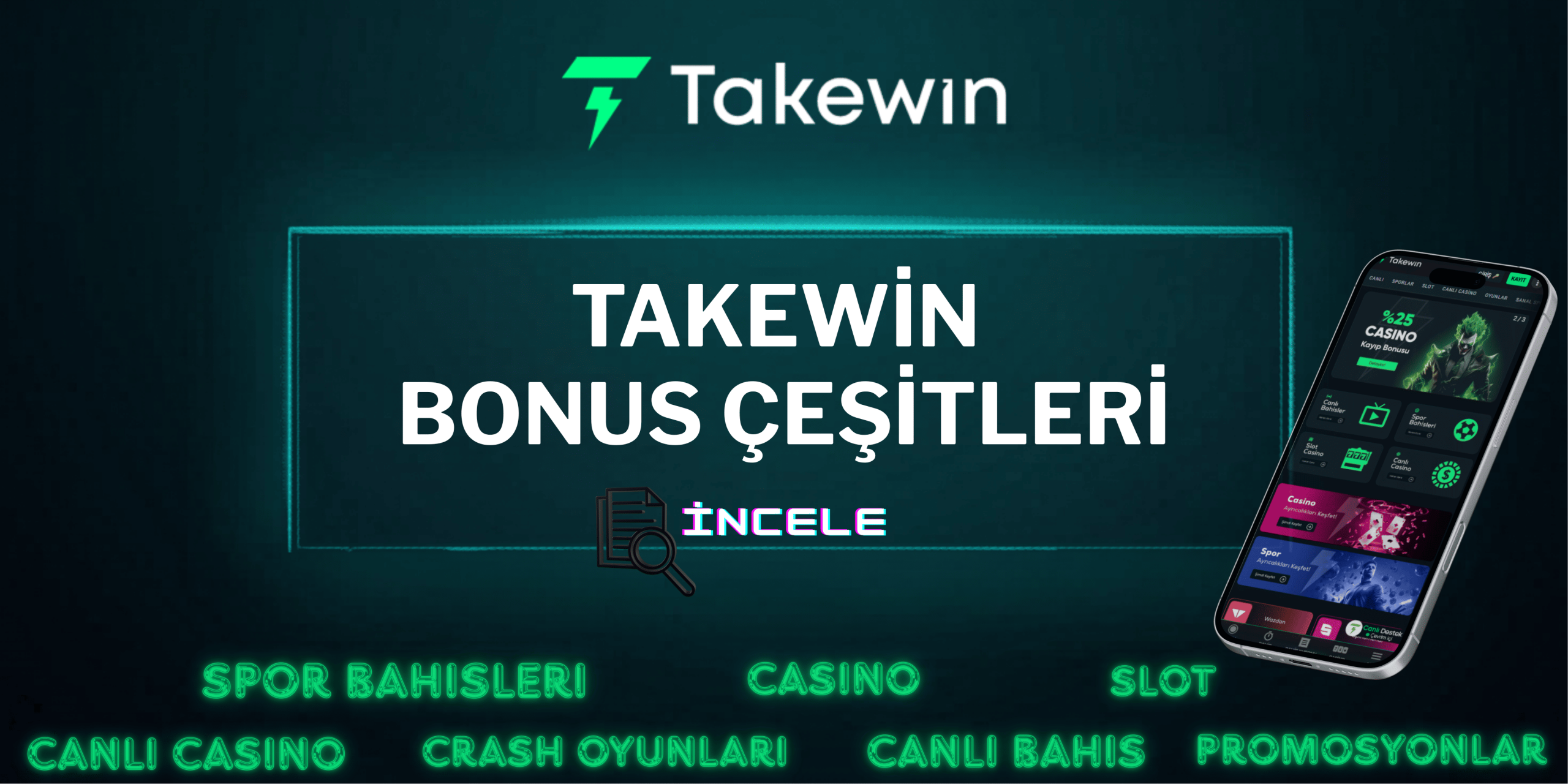 takewin bonus çeşitleri